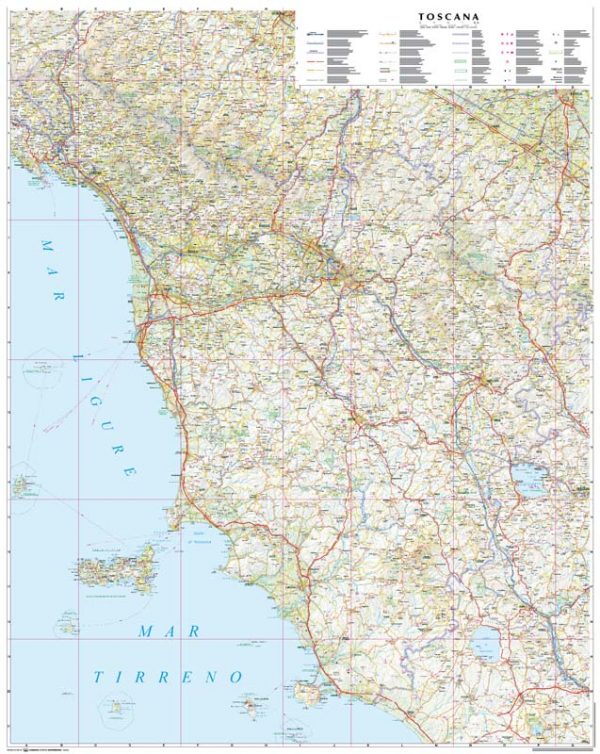 Tuscany | Regional Road Map | 1: 250,000 | GLOBAL MAP - Roger Lascelles ...